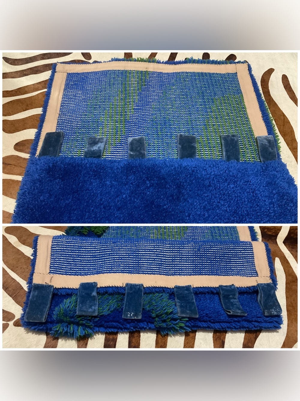 VTG Swedish 60’s Rya Shag Pop Art Wall Hanging Rug Psychedelic Wool Scandinavian - Picture 11 of 13